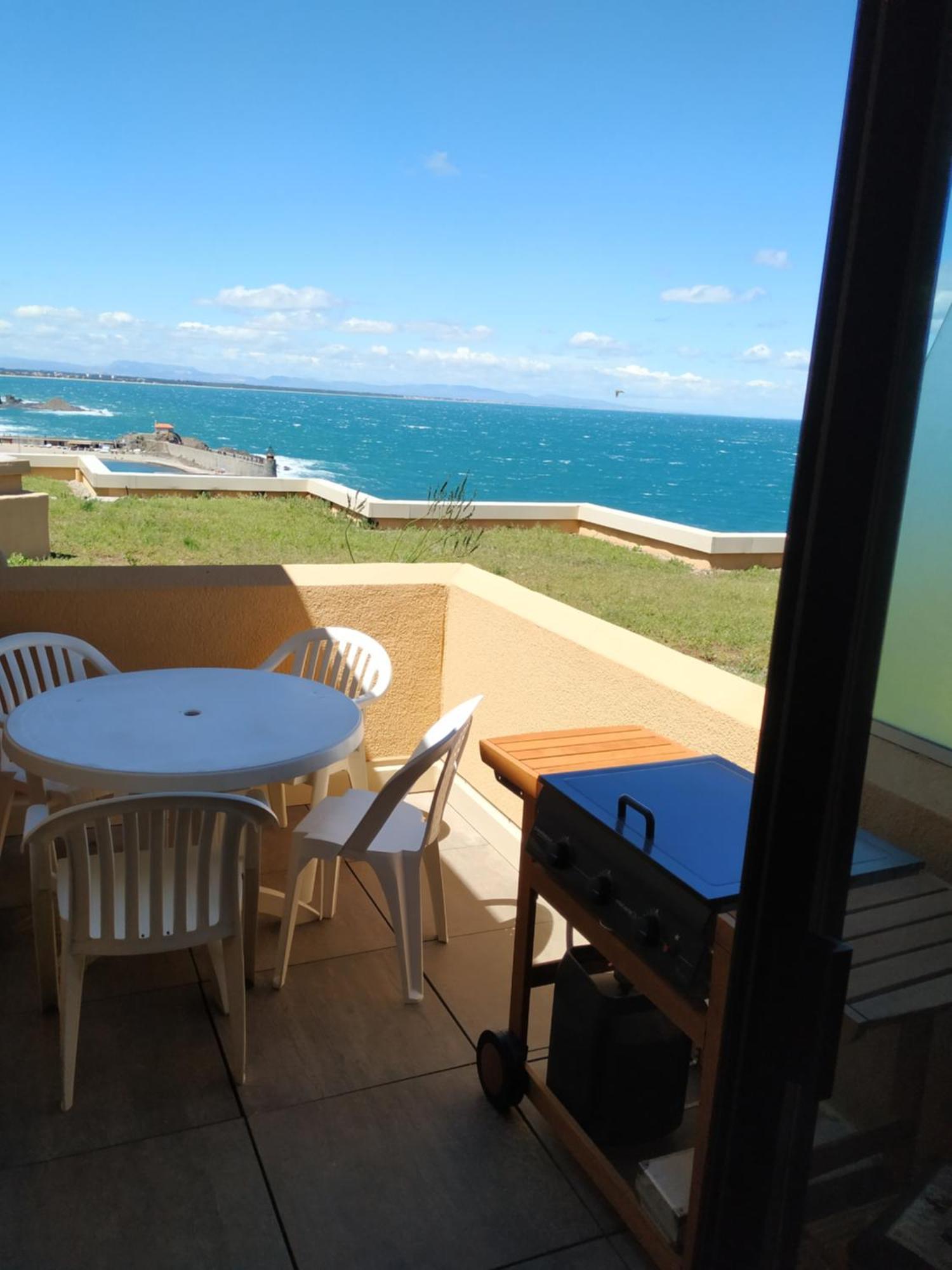 Location Vue Mer Du Samedi Au Samedi, Clim, Parking, Piscine, Plage Колліур Екстер'єр фото